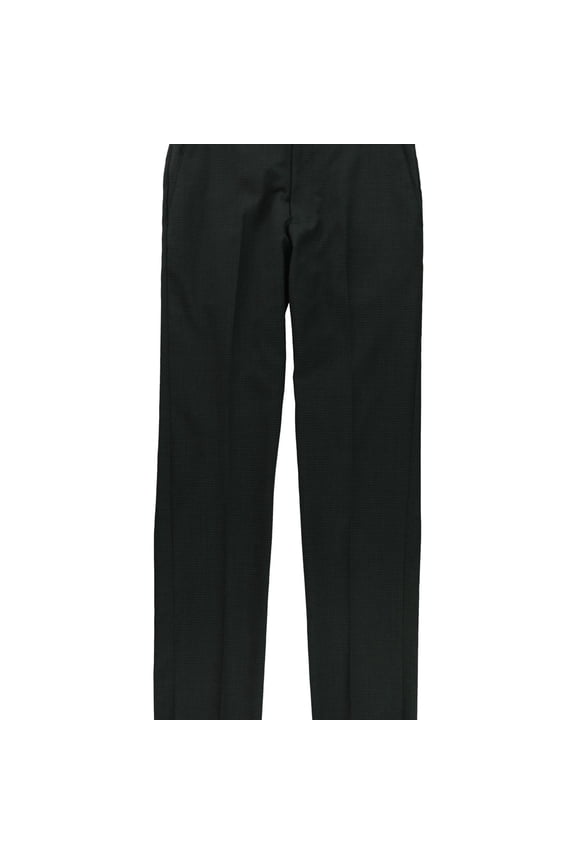 Mens Textured Dress Pants Slacks, Black, 31W x UnfinishedL