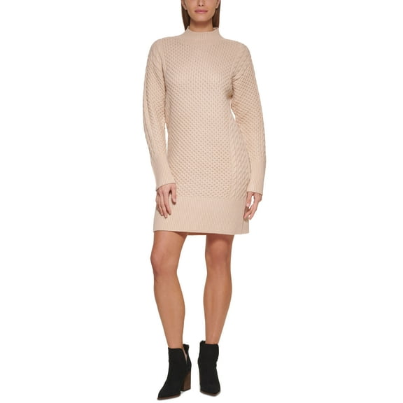 Vince Camuto Mock Neck Sweater Dress Oat XL
