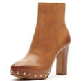 thumbnail image 1 of Vince Camuto Nevvina Light Cognac Ankle Block Heel Rounded Toe Boot Boot (Light Cognac, 8.5), 1 of 1