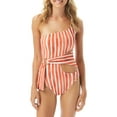 thumbnail image 1 of Vince Camuto PAPAYA Hammock Stripe One Shoulder Wrap One-Piece Swimsuit, US 4, 1 of 2
