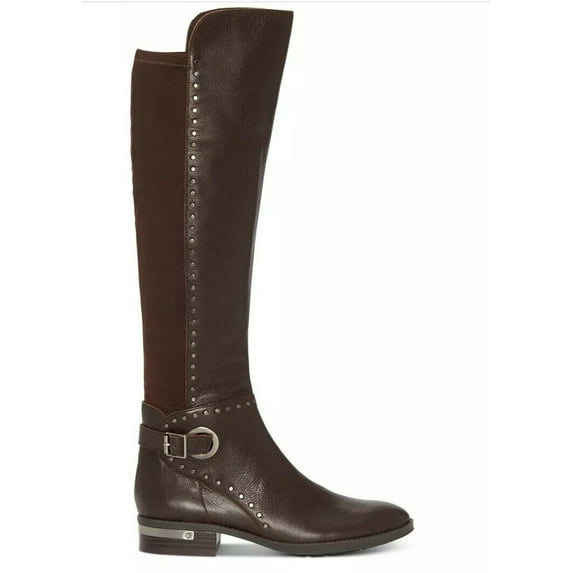 Vince Camuto Paterra Mocca Mouse Fashion Block Low Heel Knee Riding Boots (Mocha Mousse, 5)