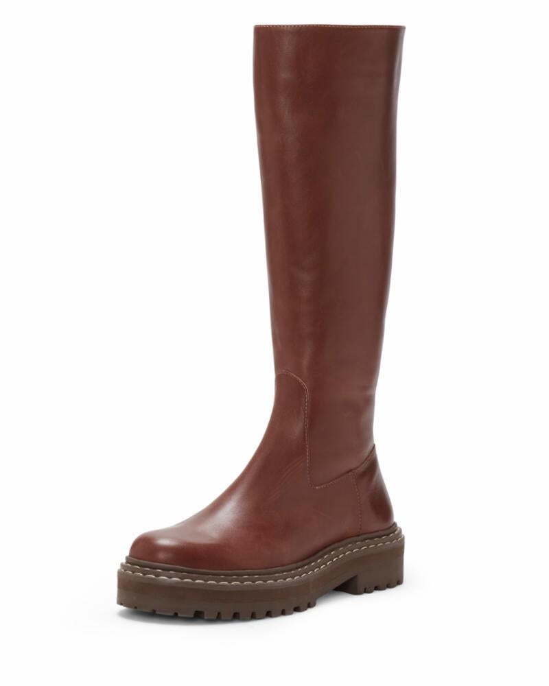 Vince Camuto Phrancie Chocolate Craving Knee High Platform Leather