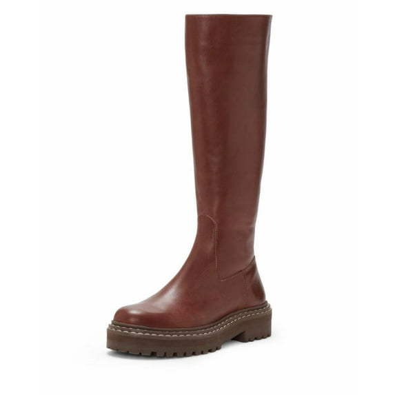 Vince Camuto Phrancie Chocolate Craving Knee High Platform Leather Tall Boot
