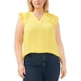 thumbnail image 1 of Vince Camuto Plus Size Flutter Sleeve Top Sundeck 1X, 1 of 1