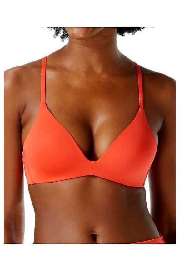 Womens V-Neck Beachwear Bikini Swim Top Red L