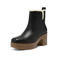 thumbnail image 1 of Vince Camuto Rafella Black Zipper Closure Squared Toe Platform Ankle Boot (Black, 9), 1 of 6