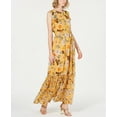 thumbnail image 1 of Vince Camuto Ruffled Flounce Hem Maxi Dress Yellow 10, 1 of 1