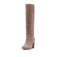 thumbnail image 1 of Vince Camuto Sessily Foxy Taupe Suede Slouchy Chunky Block Heel Knee High Boot (Foxy Taupe Suede, 6), 1 of 5