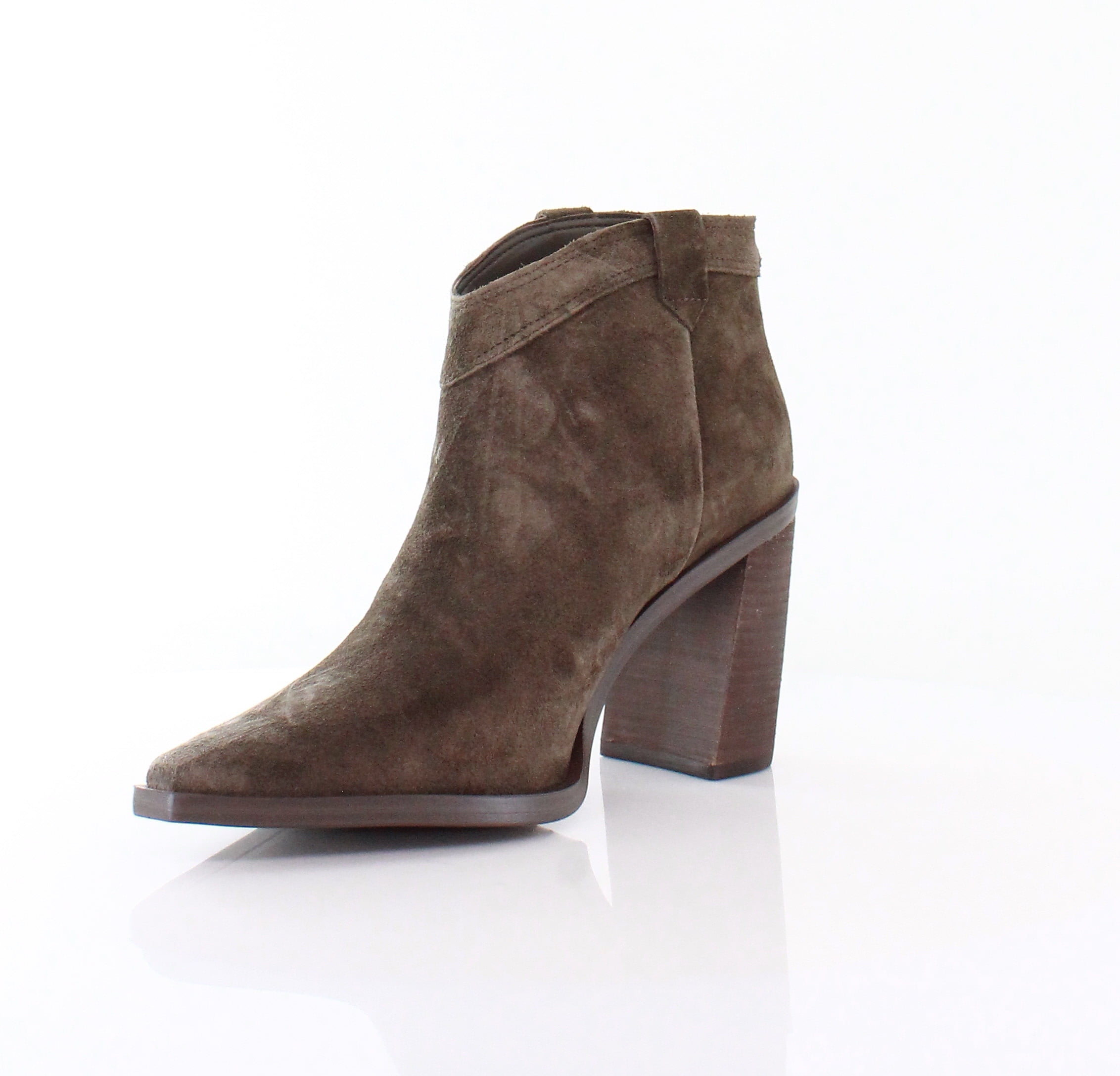 Vince Suede Boots (Size 10) Vince Camuto Taupe Suede Lace-Up Block Heel Ankle Boots Size  main image 2