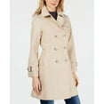 thumbnail image 1 of Vince Camuto Women's Double Breasted Trench Coat Brown Size Large, 1 of 3