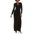 thumbnail image 1 of Vince Camuto Women's Embellished Long Sleeve Column Gown Black Size 14, 1 of 3