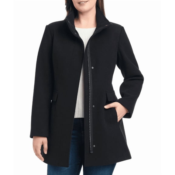 Vince Camuto Women's Faux Wool Jacket XXL Black
