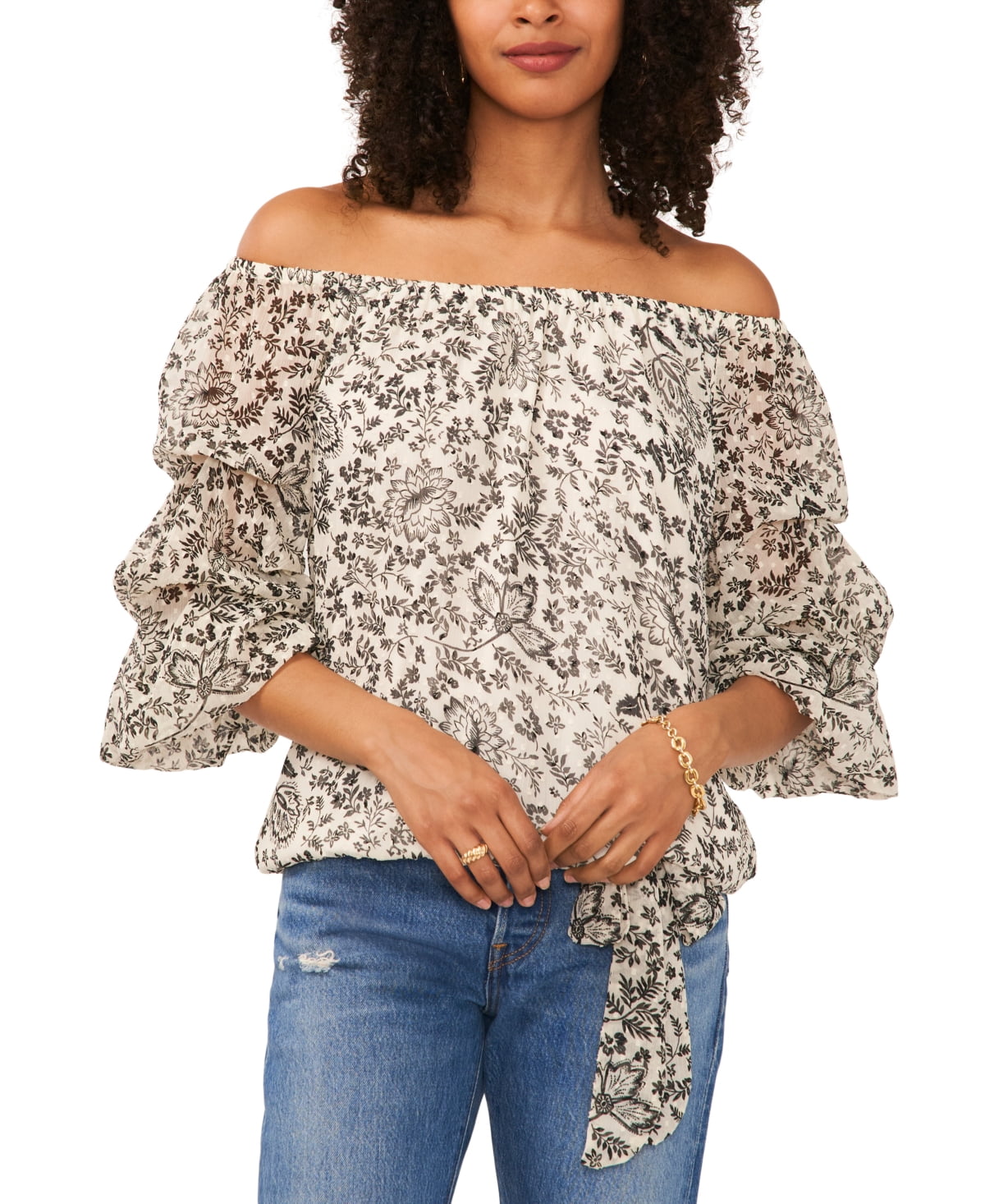vince camuto floral blouse