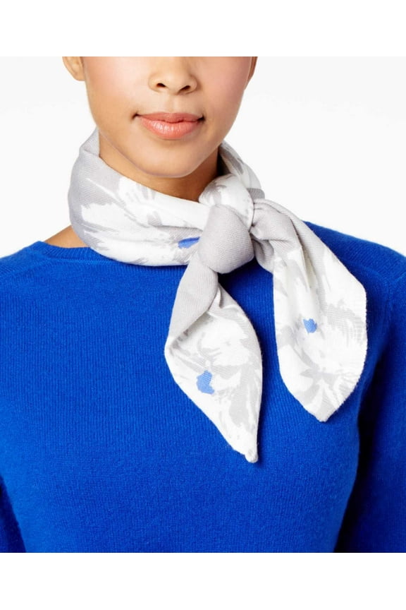 Women's Floral Triangle Bandana & Scarves, Gray