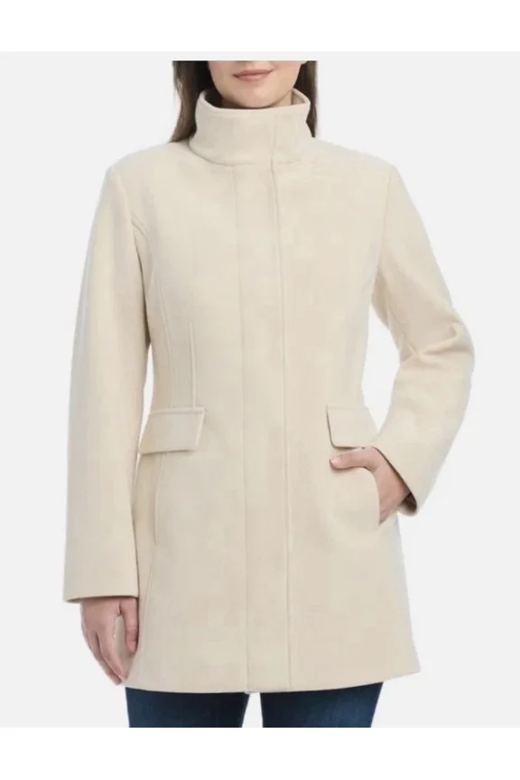 Women's Full Zip Jacket, Cream, XXL