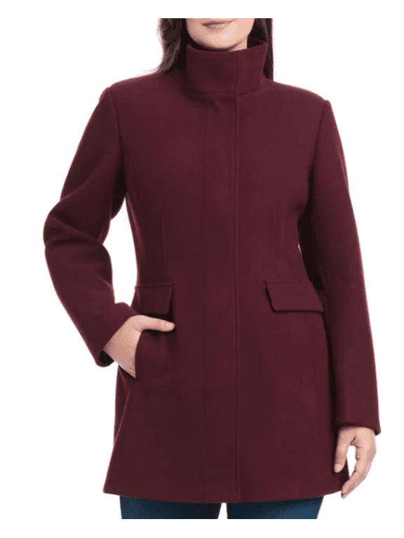 Women's Full Zip Jacket Dark Red Large