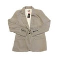 thumbnail image 1 of Vince Camuto Women's Fully Lined Padded Shoulder Split Back Long Sleeve Blazer (Brown/Black/Cream, XL), 1 of 3