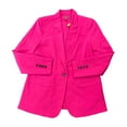 thumbnail image 1 of Vince Camuto Women's Fully Lined Padded Shoulder Split Back Long Sleeve Blazer (Pink, S), 1 of 3