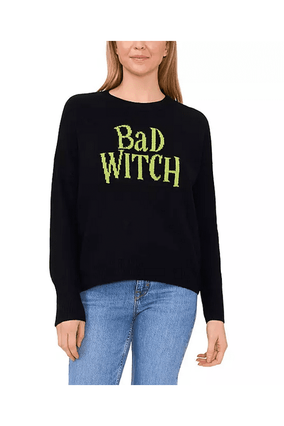 Women's Halloween Sweater Bad Witch Large