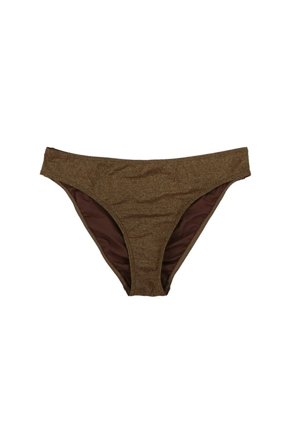 Women's High-Cut Bikini Bottoms Bronze M New