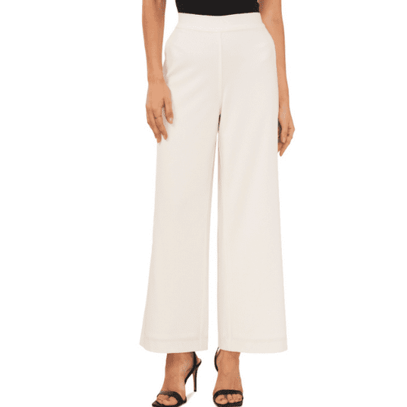 Vince Camuto Women's Ivory Wide Leg Pull-on Pants, XL