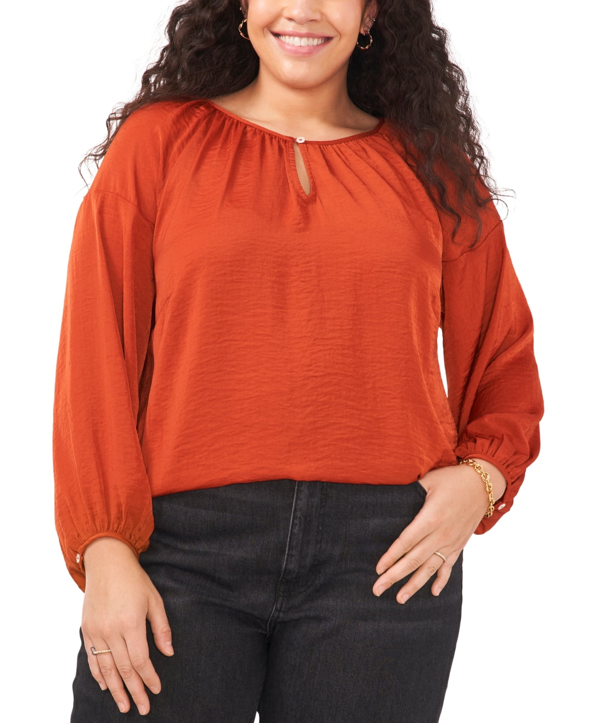 rumple fabric blouse vince camuto