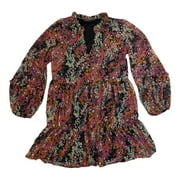 Vince Camuto Womens Lightweight Three Tier Mini Dress Black/Multi, Small