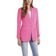 thumbnail image 1 of Vince Camuto Women's Long Sleeve Luxe Cdc One Button Blazer Pink Size 2 Petite, 1 of 3