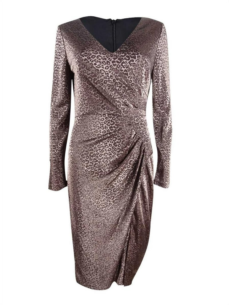 Vince Camuto Women's Metallic Animal-Print Stretch Dress (6