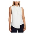 thumbnail image 1 of Vince Camuto Women's Mock Neck Asymmetrical Top White Size M, 1 of 2