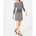 thumbnail image 1 of Vince Camuto Women's Printed Shift Dress (12, Green Multi), 1 of 6