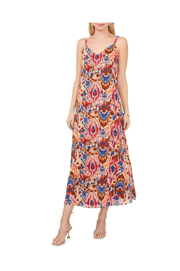 Women's Printed Sleeveless Tie Shoulder Jumpsuit Brown Size S $70