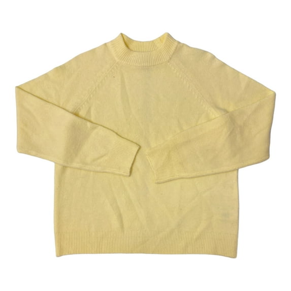 Vince Camuto Women's Ribbed Hem & Cuff Mock Neck Sweater (Buttercream, M)