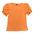 thumbnail image 1 of Vince Camuto Women's Short Puff Sleeve Ribbed Crewneck Top, 1 of 4
