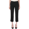 thumbnail image 1 of Vince Camuto Women's Slim Fit Flare Leg Slit Ankle Pants Black B4HP $99 (Regular,16), 1 of 2