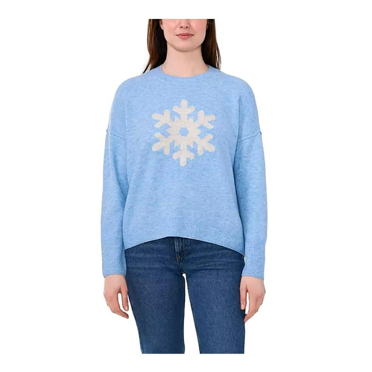 Vince Camuto Women's Holiday Sweater - Cozy Festive Crewneck Long