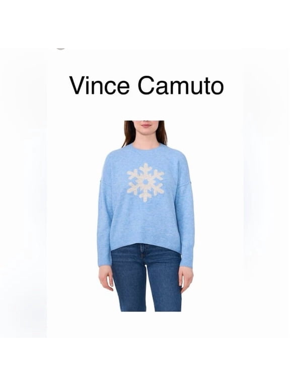 Women's Snowflake Sweater in Blue Size X-Large