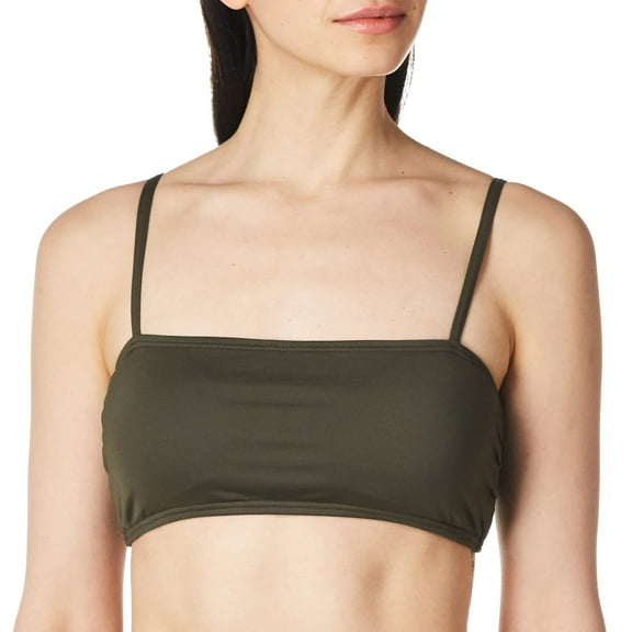 Vince Camuto Women's Standard Square Neck Bikini top Swimsuit, surf Shades Bonsai, Small