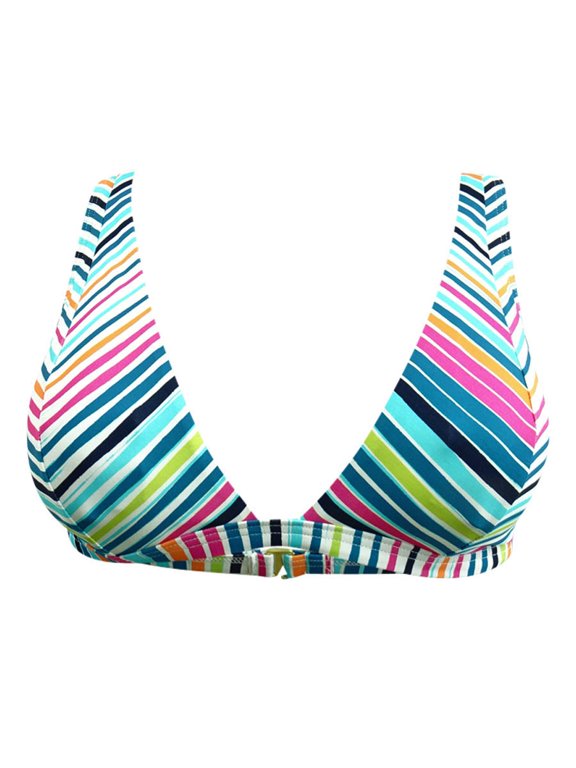 Women's Triangle Bikini Swim Top Separates Swimsuit (L, Multi)