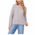 thumbnail image 1 of Vince Camuto Women's X-Small Light Heather Grey Cable Sweater, 1 of 1