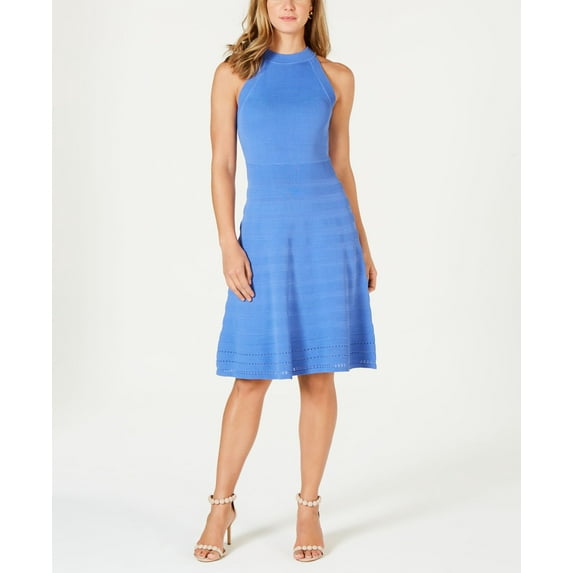 Vince Camuto Womens A-Line Dress, M Cornflower Blue