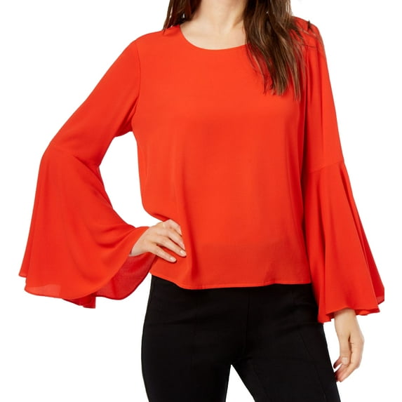 Vince Camuto Womens Bell Sleeve Top