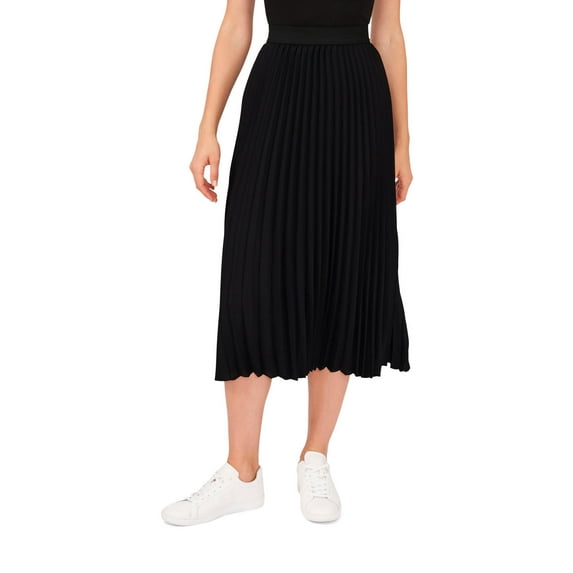 Vince Camuto Womens Black Pleated Midi Skirt XL