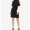 thumbnail image 1 of Vince Camuto Womens Bubble Sleeves Asymmetrical Dress, Black, Medium, 1 of 1
