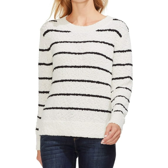 Vince Camuto Womens Chenille Stripe Pullover Sweater