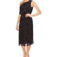 thumbnail image 1 of Vince Camuto Womens Chiffon Midi Dress, Black, XX-Small, 1 of 1