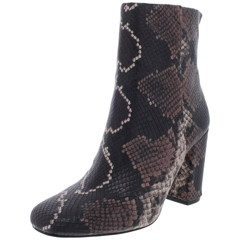Vince Camuto Womens Dannia Leather Snake Print Ankle Boots Pink 6