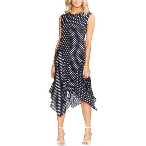 Vince Camuto Womens Diamond Edge Asymmetrical Dress, Blue, 0