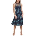 thumbnail image 1 of Vince Camuto Womens Floral Embroidered Halter Style Dress Turquoise 8, 1 of 2