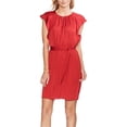 thumbnail image 1 of Vince Camuto Womens Flutter Sleeve Sheath Dress, Red, X-Large, 1 of 1